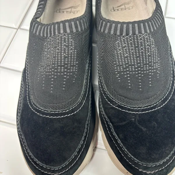 Dansko Alice Sneakers Slip-On Black Nubuck Leather Size‎ 40 US 10-10.5 - Image 7