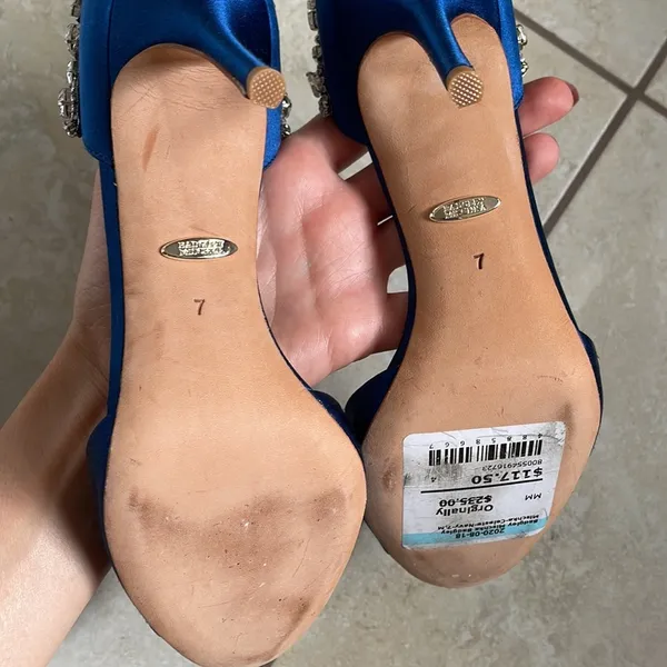 Size 7 Celeste badgley mischka Blue Open toe Heels - Image 14