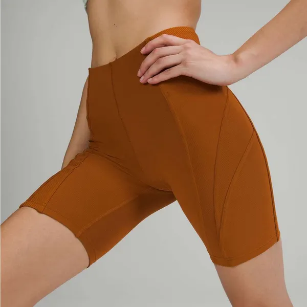 Nwot Lululemon Ribbed High Rise Yoga Bike Shorts - Image 6