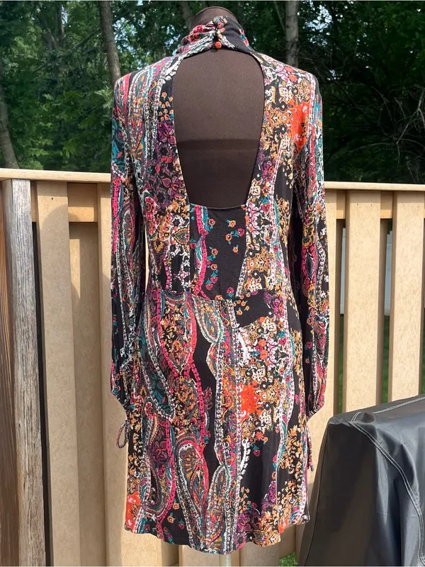 Free People All Dolled Up Long Sleeve Mini Dress Size M Boho Fairy Whimsigoth - Image 5