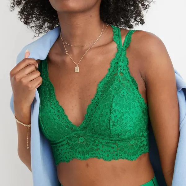 Aerie Green Padded Lace Bralette - Image 4