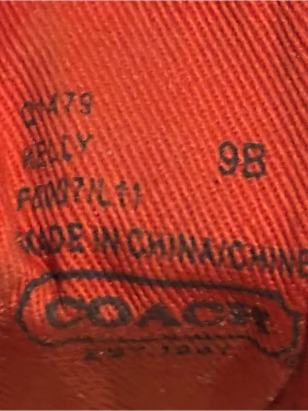 Vintage Coach Signature C Sneaker Shoes Bug Butterfly Patch Size 9B - Image 7