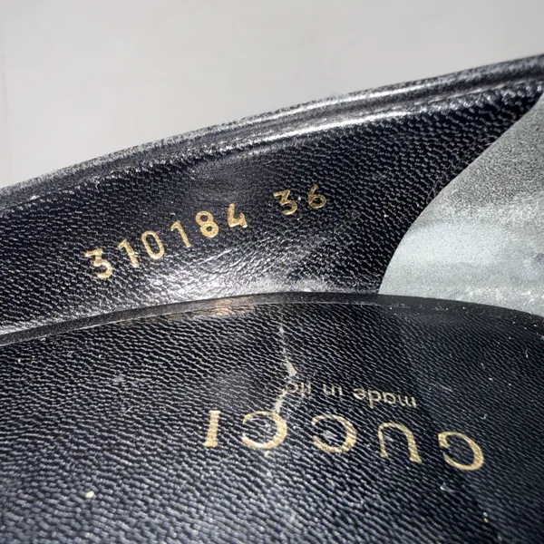 Gucci Amputee Right Only Old Money Classy Pump Leather Black Shoe Store Prop 36 - Image 6