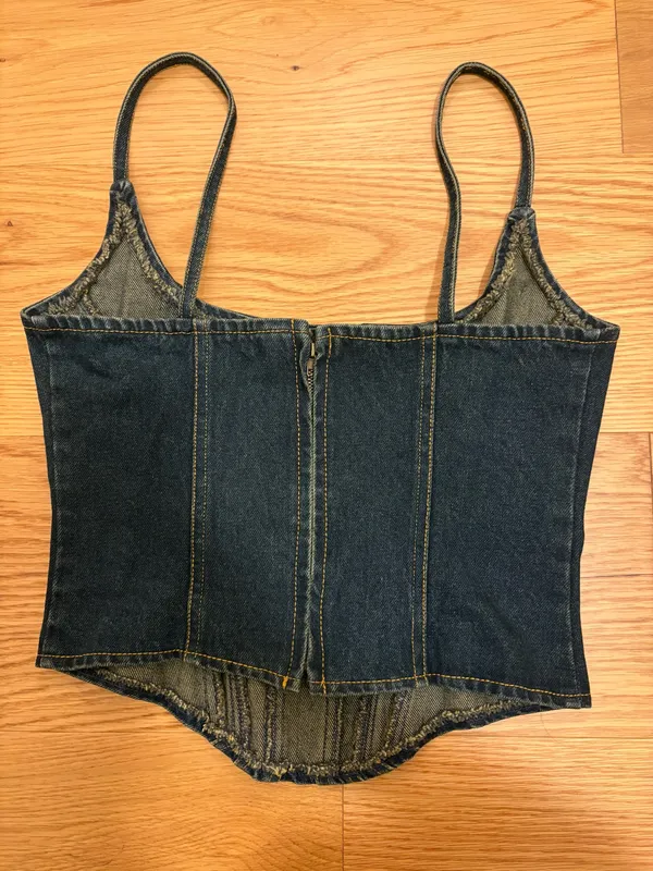 Olivaceous Dark Denim Corset - Image 3