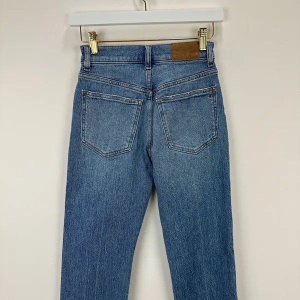 NEW Madewell The Petite 90s Straight Jean Rondell Wash Crease Relaxed US 23 P - Image 10