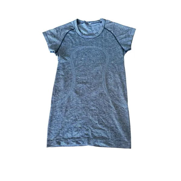 Lululemon Swiftly Tech Short Sleeve Shirt Women's Size 6 Gray Yoga Running‎ Gym - Image 3