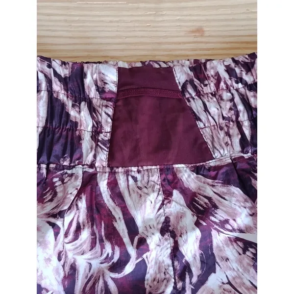 FP Movement Free People Women's Athletic Running Shorts Size S Burgundy Floral - Image 4