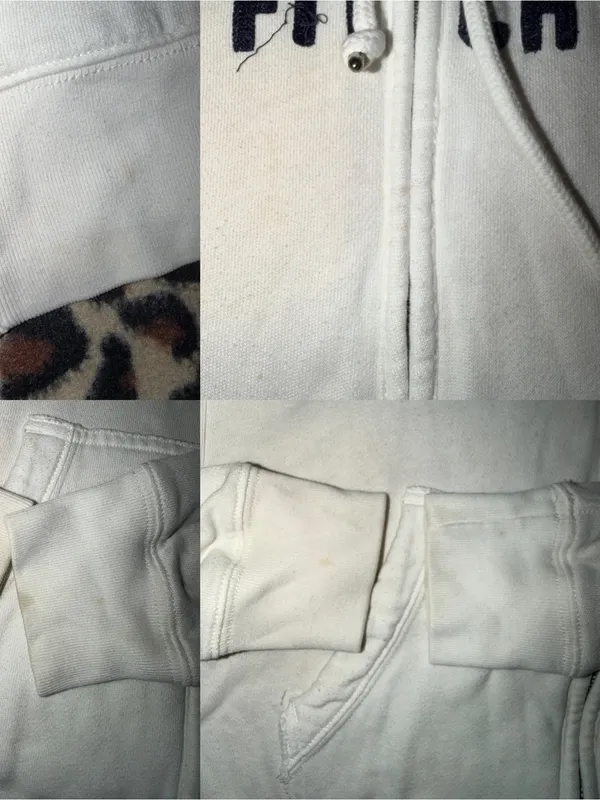 2000s vintage style Abercrombie & Fitch double zip up sherpa lined hoodie - Image 11