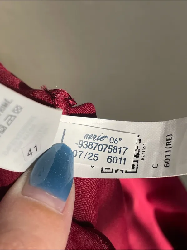 New Aerie Offline Real Me Xtra Fold Over Leggings Size XS Deep Cherry Stretchy - Image 10
