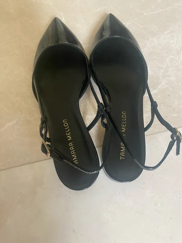 Tamara Mellon Oasis x D'Ascoli Sandals Leather Silk Ankle Wrap - Image 10