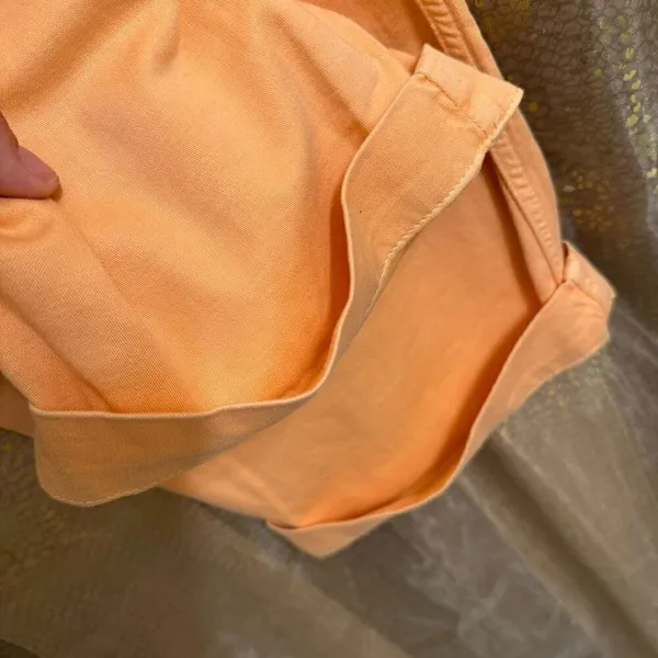 Free People Addy Wide Leg Chino Pants Pastel Light Orange Size 4 NWOT - Image 6