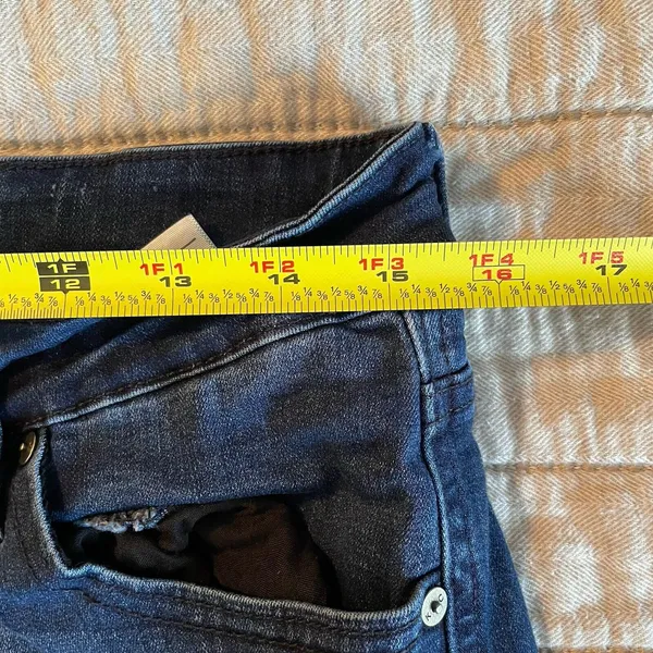 Kancan Women’s Jeans Sz 13 (30) Midrise‎ Flare Leg Dark Wash Raw Hem Western - Image 10