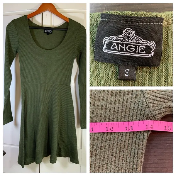 Angie Ribbed Knit Long Sleeve Dress Size Small Punk Grunge‎ Skater Alternative - Image 2
