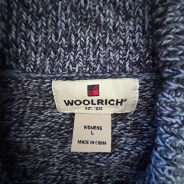 Woolrich Vintage 90's Nordic Fair Isle Ski Cardigan Woman's L Sweater Womens - Image 3
