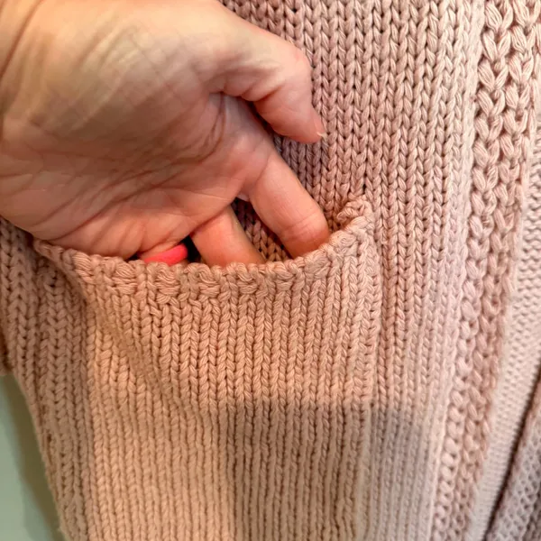 Show Me Your Mumu Bader Cardigan Petal Knit Women's‎ Small Pale Pink Boho Hippie - Image 5