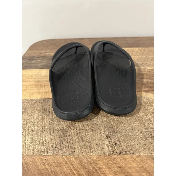Crocs Kadee II Iconic Flip Flops Sandals Womens 10‎ Mens 8 Black Comfort Slides - Image 4