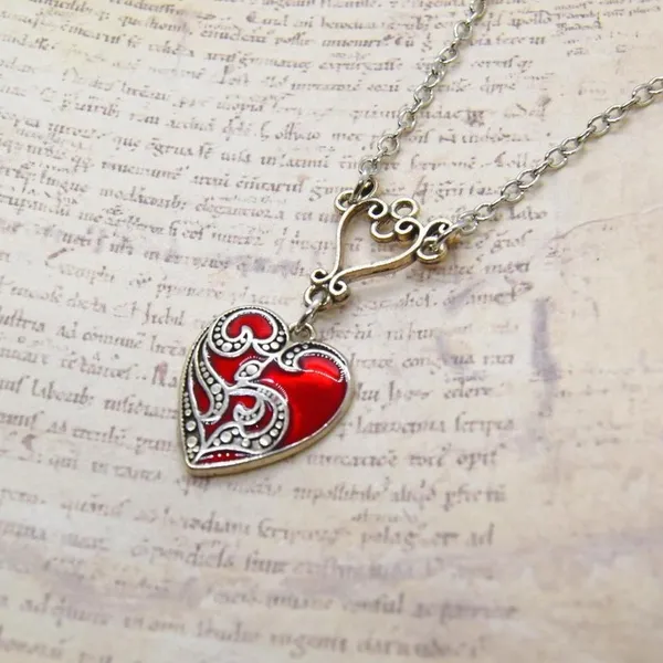 Medieval Vampire Girl Charm Necklace - Image 5