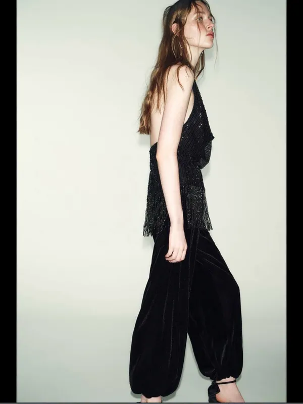 Zara sequin embellished halter top‎ - Image 4