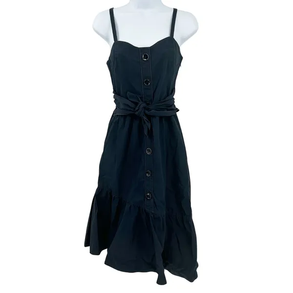 Derek Lam 10 Crosby Womens‎ Nautical Vacation Poplin Cotton Midi Dress Navy Blue - Image 3