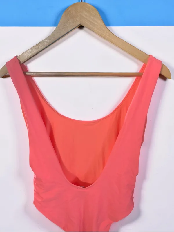 Aerie Go Coconuts Coral Pink Scoop One Piece Swimsuit Size XL - Image 9