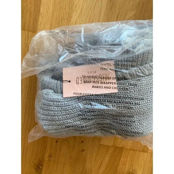 Missguided NWT Women Medium Grey Turtleneck Long Sleeve Knit Crop Top Sweater - Image 8