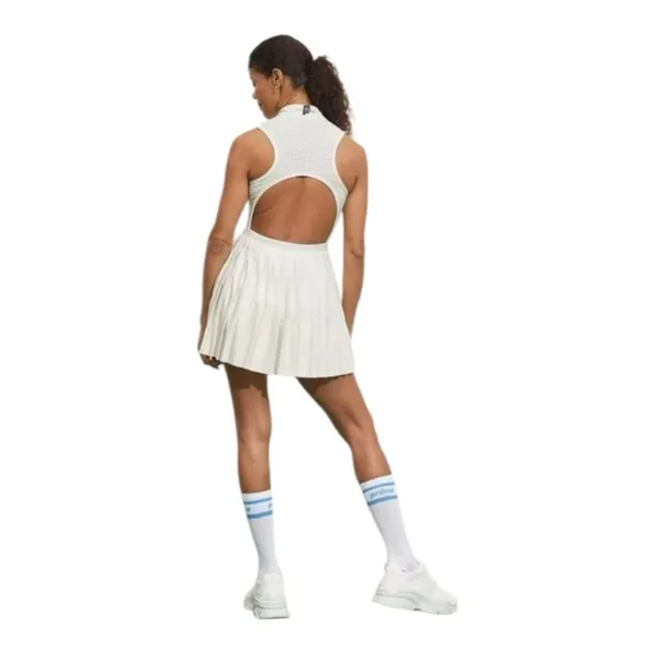 Prince Pickleball women's XL athletic Cream Pleated Skirt tennis white open back - Image 14