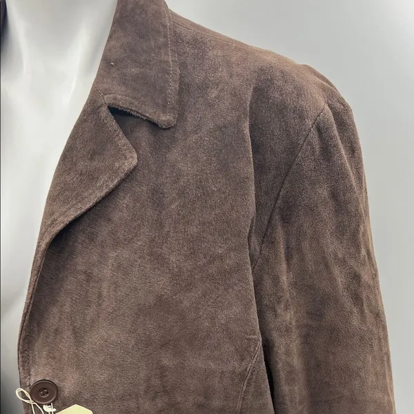 Women's Brown Leather Jacket Size XL - Image 3
