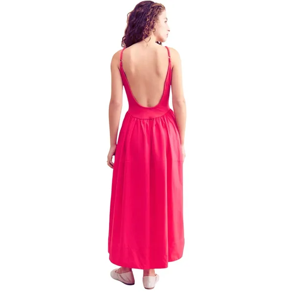 FREE PEOPLE Women’s Dylan Pink Ribknit Tank Top Midi Dress - Image 2