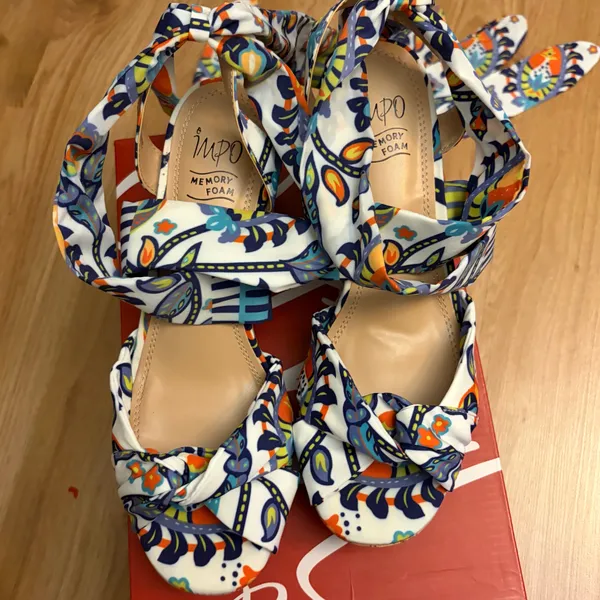 New in Box Ribbon Tie Sandal Heels - Image 6