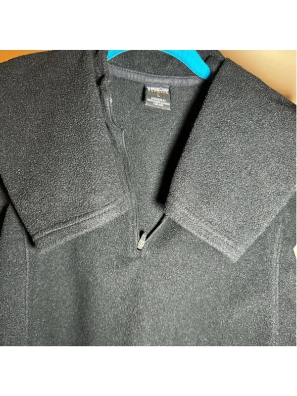 Patagonia Capilene 1/4 Zip Fleece Pullover Black Size L - Image 4