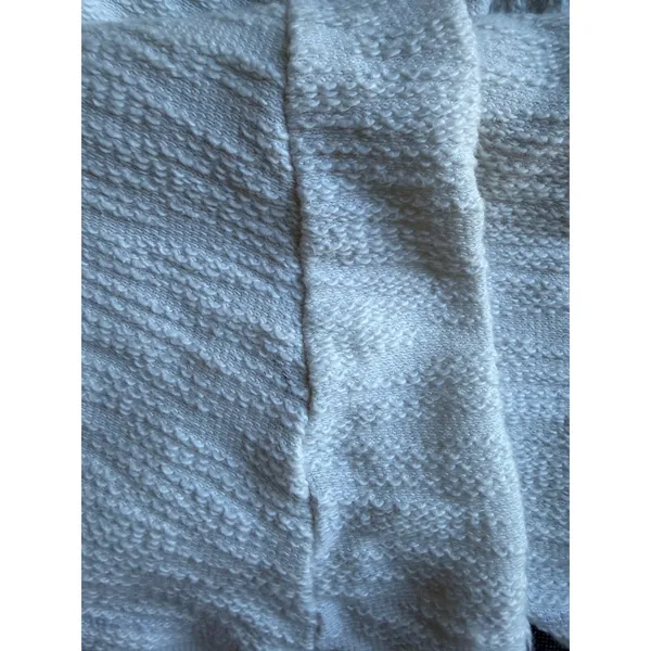 CMC Color Me By Cotton White Textured Cowl Neck Tunic Top Medium USA Made - Image 5