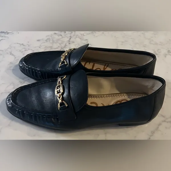 Sam Edelman Women's Lucca Moc Toe Leather Loafer Flats Black Size 9 EUC - Image 10