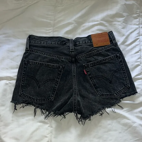 Black  501 denim shorts - Image 2