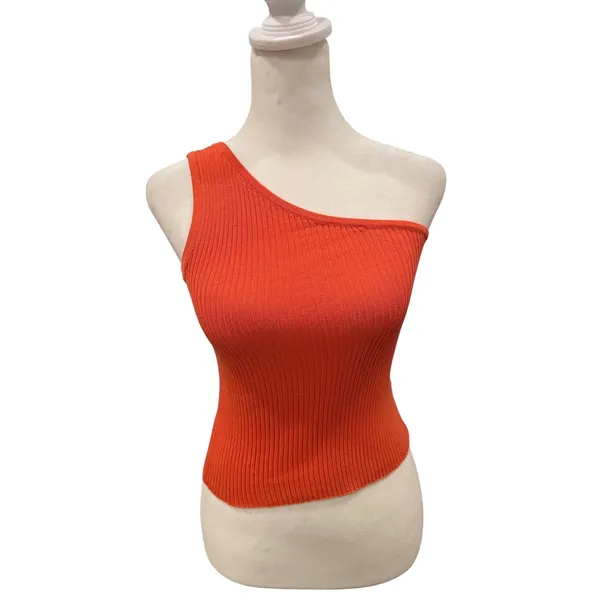 Princess Polly Orange Denham One Shoulder Top Size 2‎ Summer Going Out Travel - Image 2