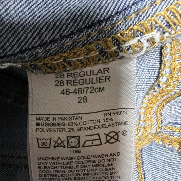 Gap Denim Favorite Jegging‎ Medium Wash Skinny Jeans Raw Hem Size 28 Regular - Image 8