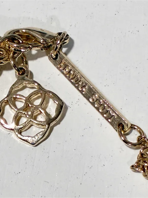 Kendra Scott Elisa Pendant Necklace Gold/Rose Quartz Jewelry - Image 3