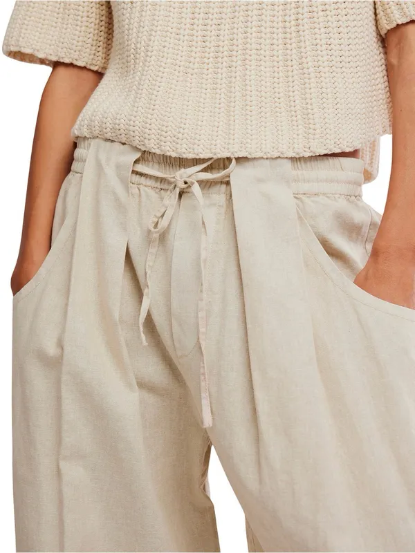 ✨NWOT Free People Chambers Linen Laid Back Pull On Pants XS✨ - Image 4