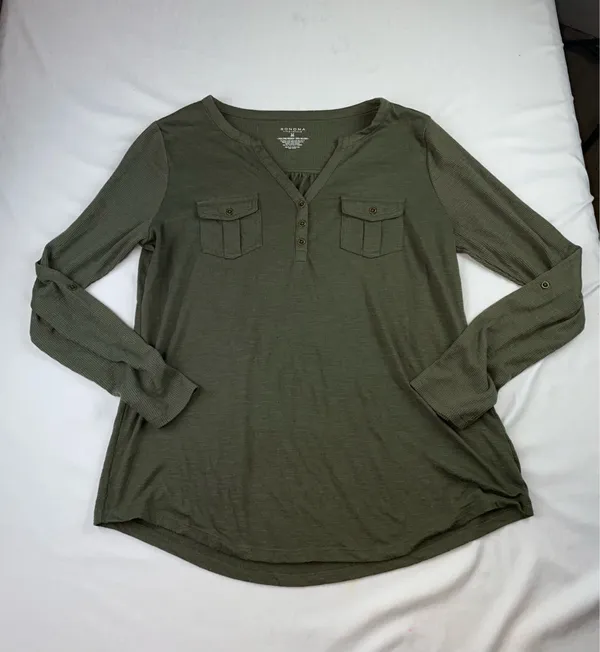 Long sleeve blouse Green Size M - Image 4