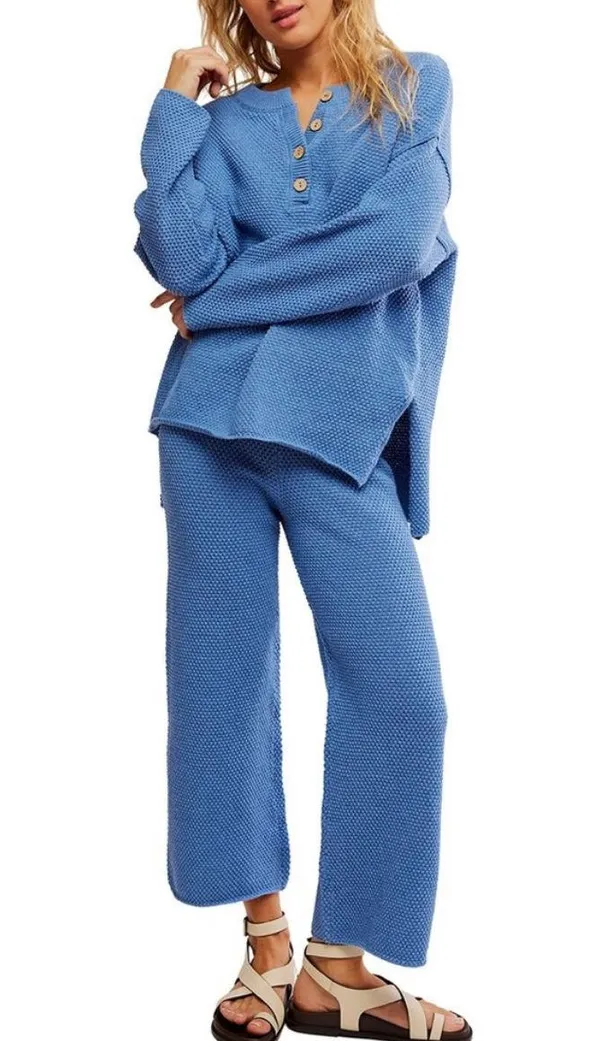NWT Free People Hailee Set- Summers Blue Heather Size:Xs $128 MSRP Measurements are for a small from free people’s size chart No refunds or cancellations - Image 3