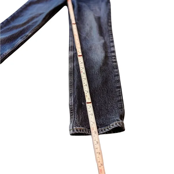 Levi’s Premium 70s High Slim Straight Jeans 23 Big E Dark Wash Button Fly Denim - Image 10