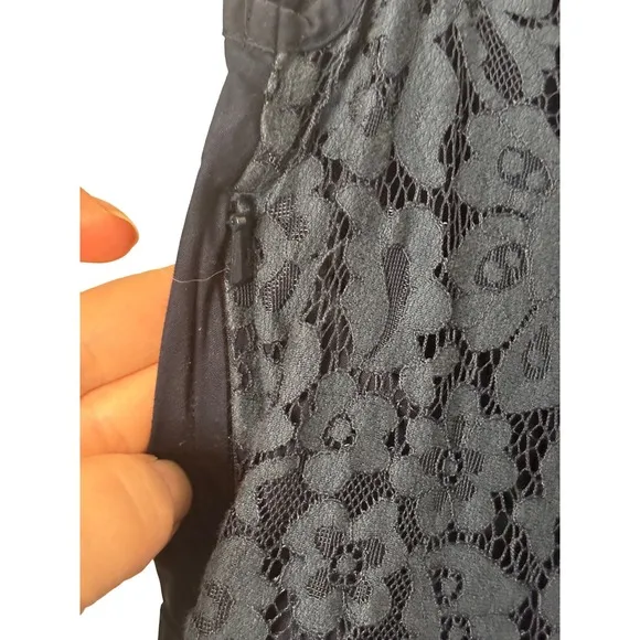 eShakti Navy Blue Lace Fit and Flare Dress Cap Sleeve Size 8 M HOCO Event‎ - Image 6