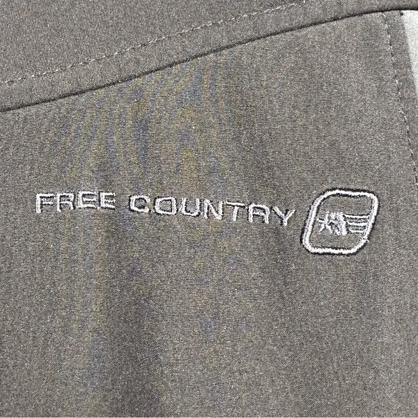 Free Country Live In It Womens‎ Black Gray Hooded Softshell Jacket Full Zip - Image 5
