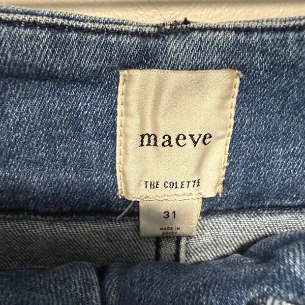 Maeve Anthropologie Colette High-Rise Cropped Wide-Leg Jeans Size 31 - Image 3