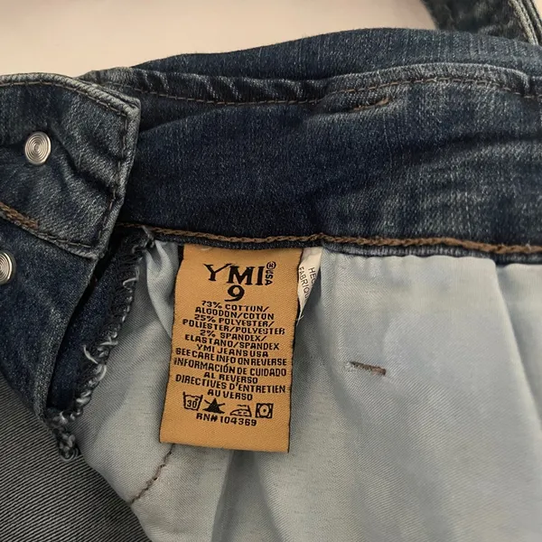 ✨ YMI Distressed Patch Bib Denim Overalls | Sz 9/M ✨ - Image 11