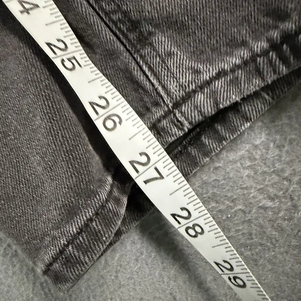 American Eagle 90s Boyfriend Jeans Womens 8 Faded Black High Rise Distressed - Image 12