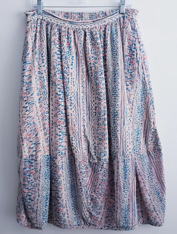 World Market Waffle Gauze Abstract Midi Skirt - Image 2