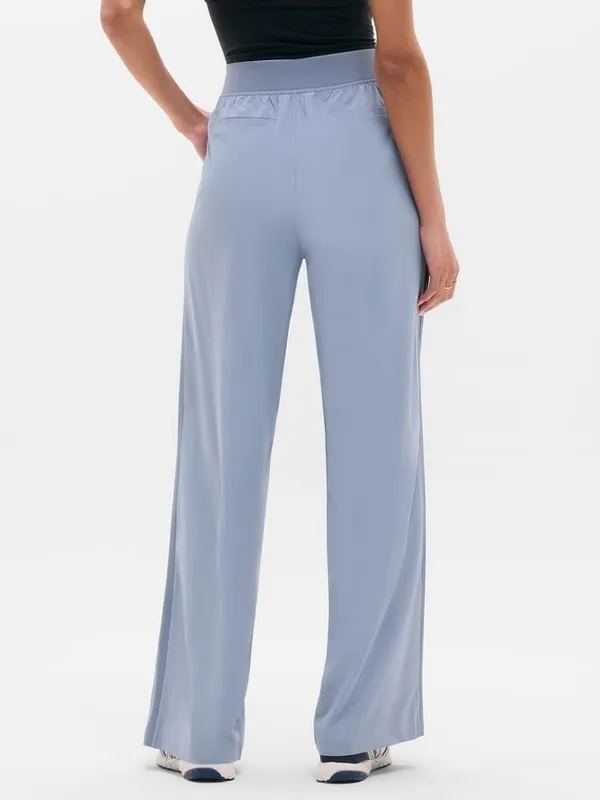 New Athleta 8 Brookly Mid Rise Wide Leg Pant Storm Grey Size 8 Regular - Image 3