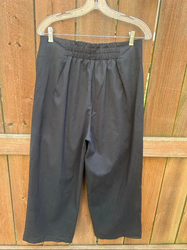 Disturbia Harmony Black Gothic Cropped Embroidered Trousers Size 8 NWT - Image 3