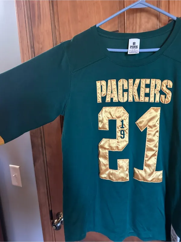 PINK Victoria's Secret Green Bay packers nfl Football jerseys Y2K Tee oversized - Image 3