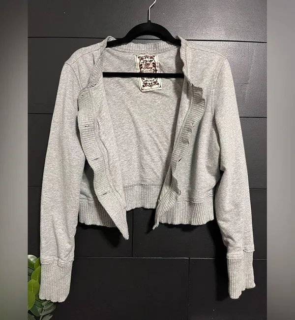 Sweatshirt Button Up Cardigan Crewneck Vintage Old Navy Women’s Sz XL GUC - Image 4